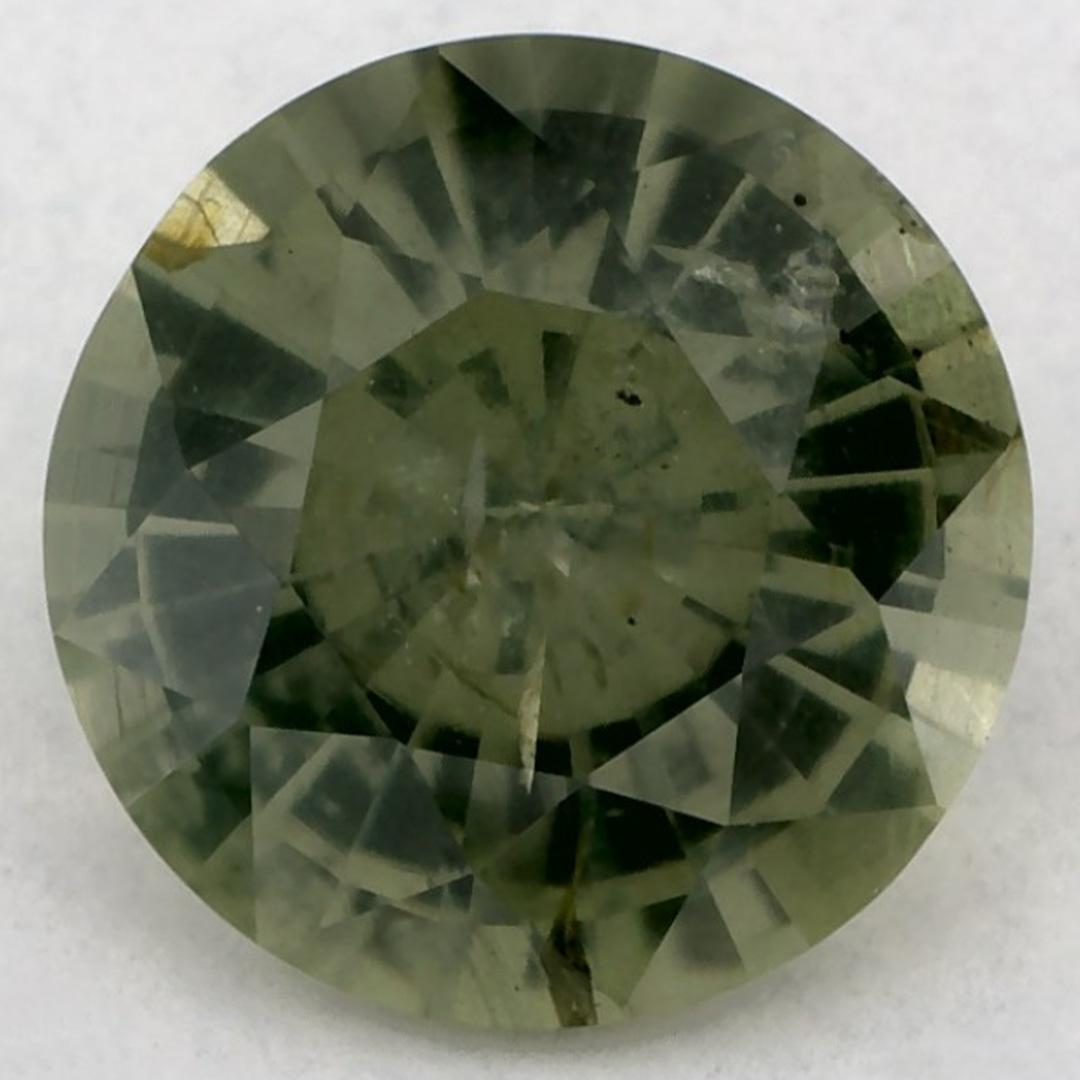 3.13 Karat Grüner Saphir Rund Lose Edelstein im Angebot