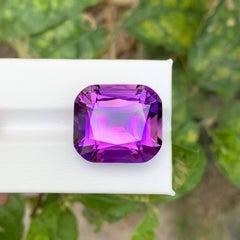 31.35 Carat Natural Loose Deep Purple Amethyst Cushion Cut Brazilian Gemstone