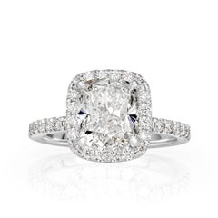 3.13ct Cushion Cut Diamond Engagement Ring