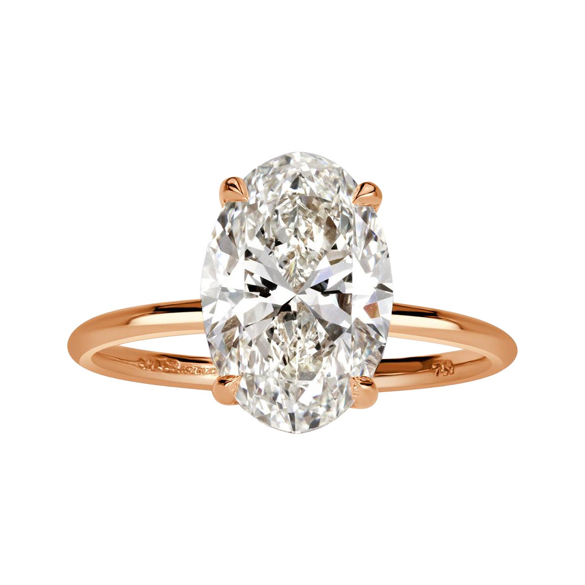 3.13ct Oval Cut Diamond Engagement Ring