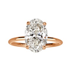 3.13ct Oval Cut Diamond Engagement Ring