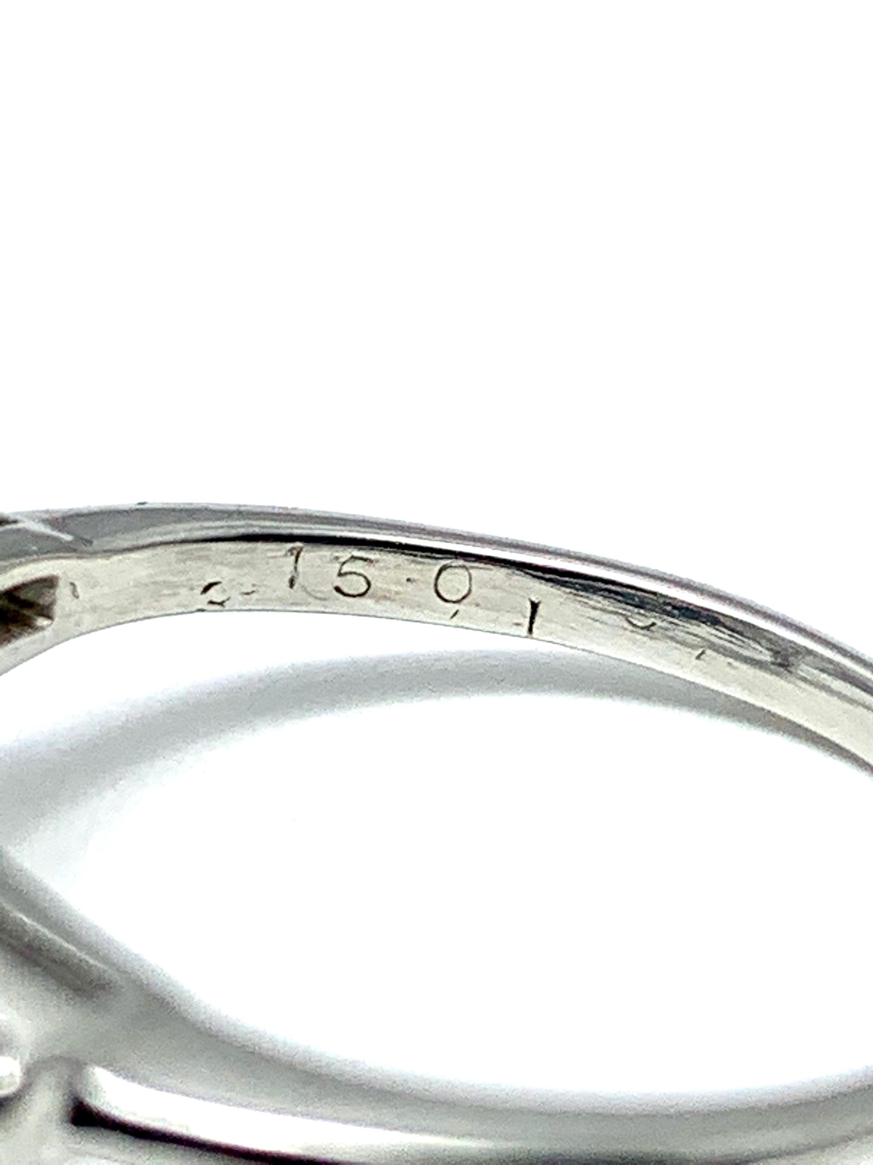 Modern 3.14 Carat D SI1 Pear Shape Diamond and Baguette Diamond Platinum Ring For Sale