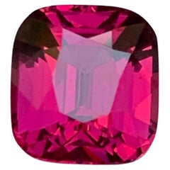 3.14 Carat Deep Rose Pink Rhodolite Garnet Cushion Cut Natural Loose Gemstone 3.14 Carat Deep Rose Pink Rhodolite Garnet Cushion Cut Natural Loose Gemstone