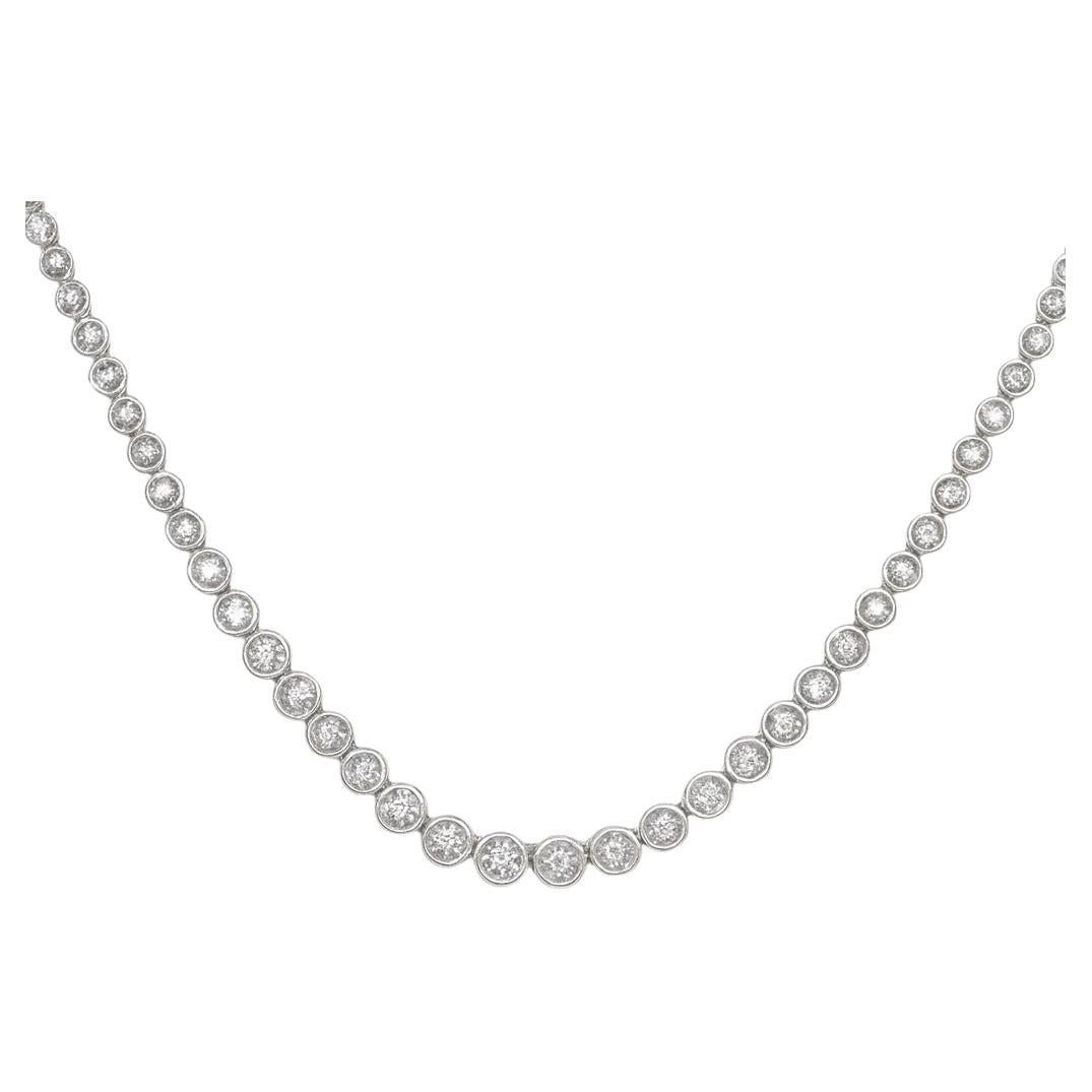 Collar Riviera de Platino con Diamantes de 3,14 Quilates en venta