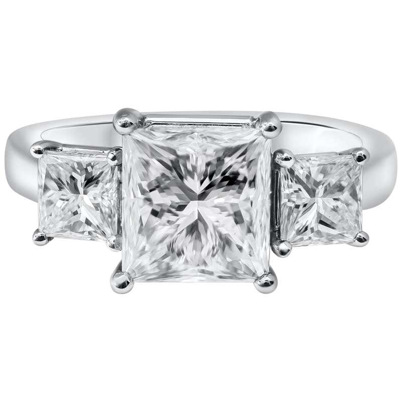 7 Carat Natural Sapphire Engagement Ring Diamond 1/2 Moon Accent 3 ...