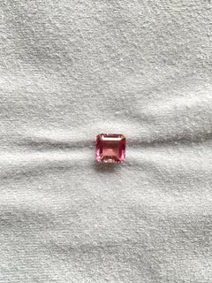3.14 Carats Pink Tourmaline Square Faceted Cutstone Top Quality Natural gemstone