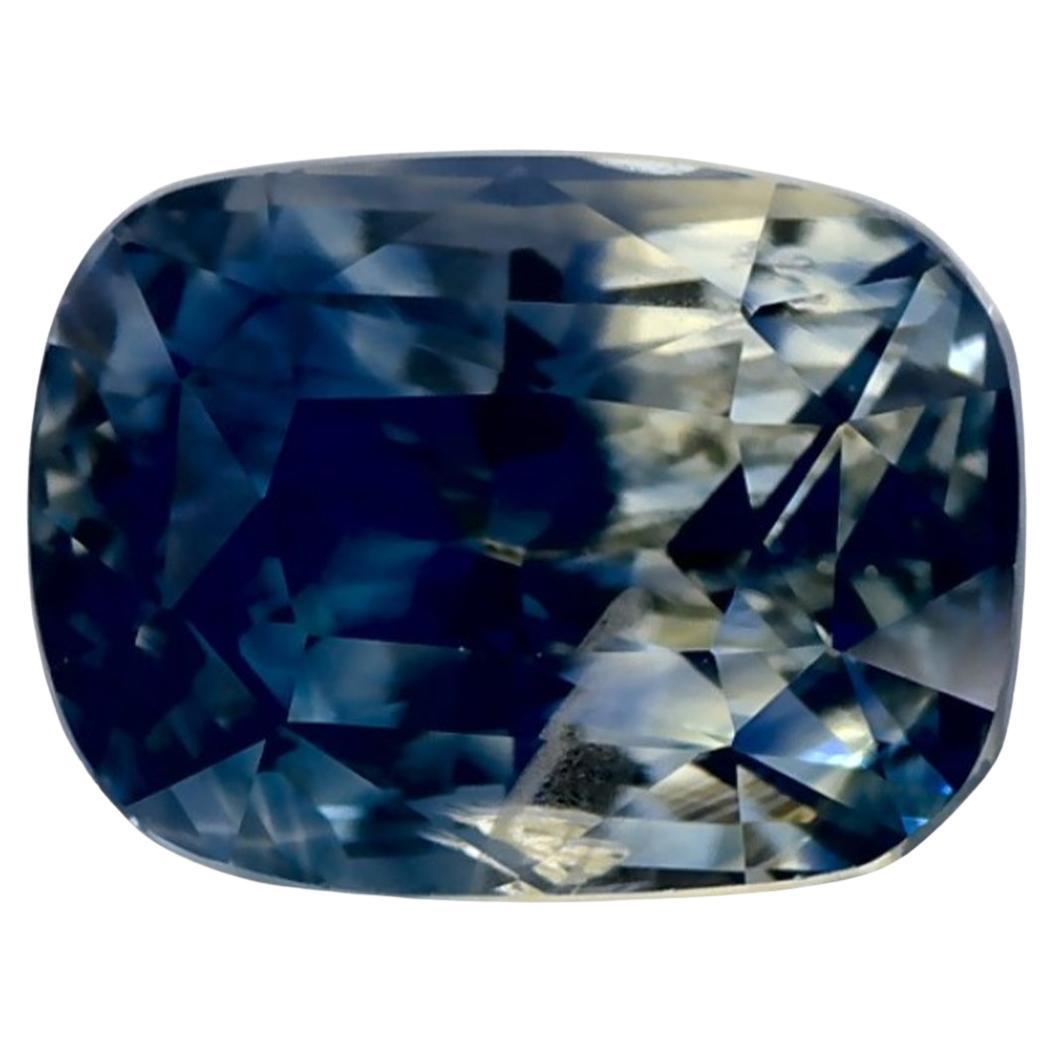 3.14 Karat Blauer Saphir Cushion Loser Edelstein