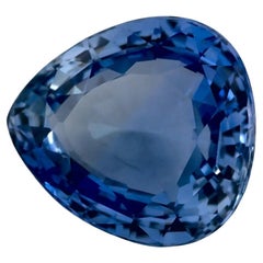 3.14 carati di zaffiro blu a forma di pera sciolto