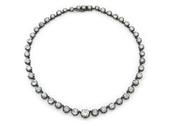 Collana Riviera con diamanti da 31,40 carati a taglio Old European e Old Mine