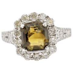 3.14ct Alexandrite 14K White Gold Ring 4.21gm 3.14ct Alexandrite 14K White Gold Ring 4.21gm