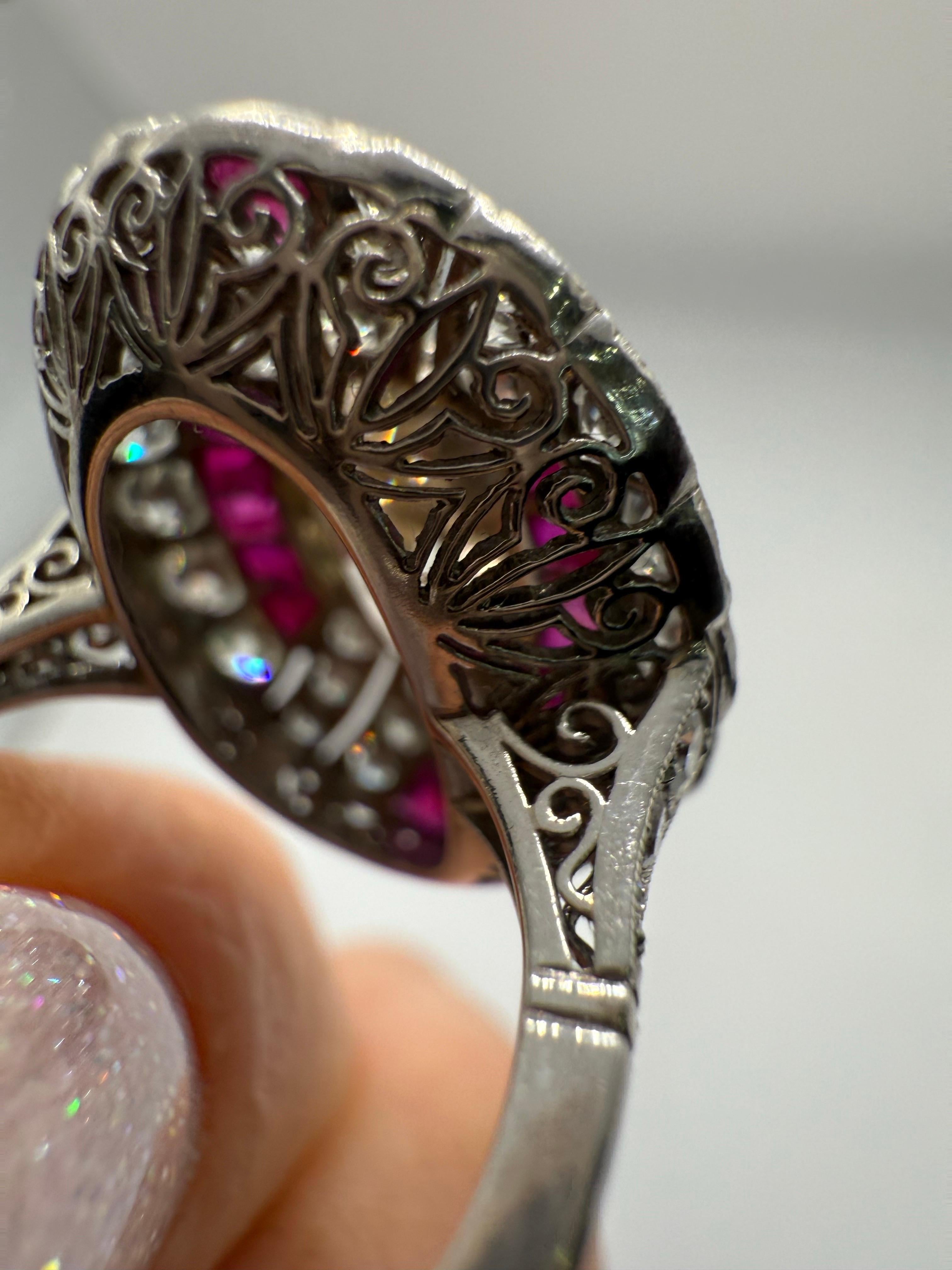3,14ct Champagner Diamantring Handgefertigtes Platin im Zustand „Hervorragend“ im Angebot in Boca Raton, FL