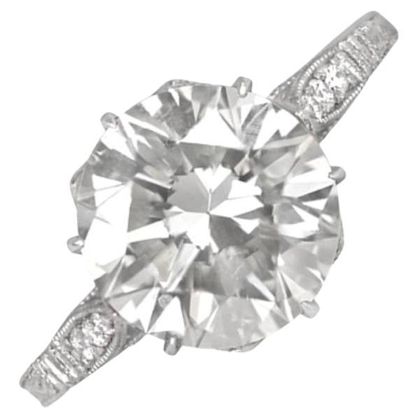3.14ct Diamond Engagement Ring, VS1 Clarity, Platinum, Solitaire For Sale