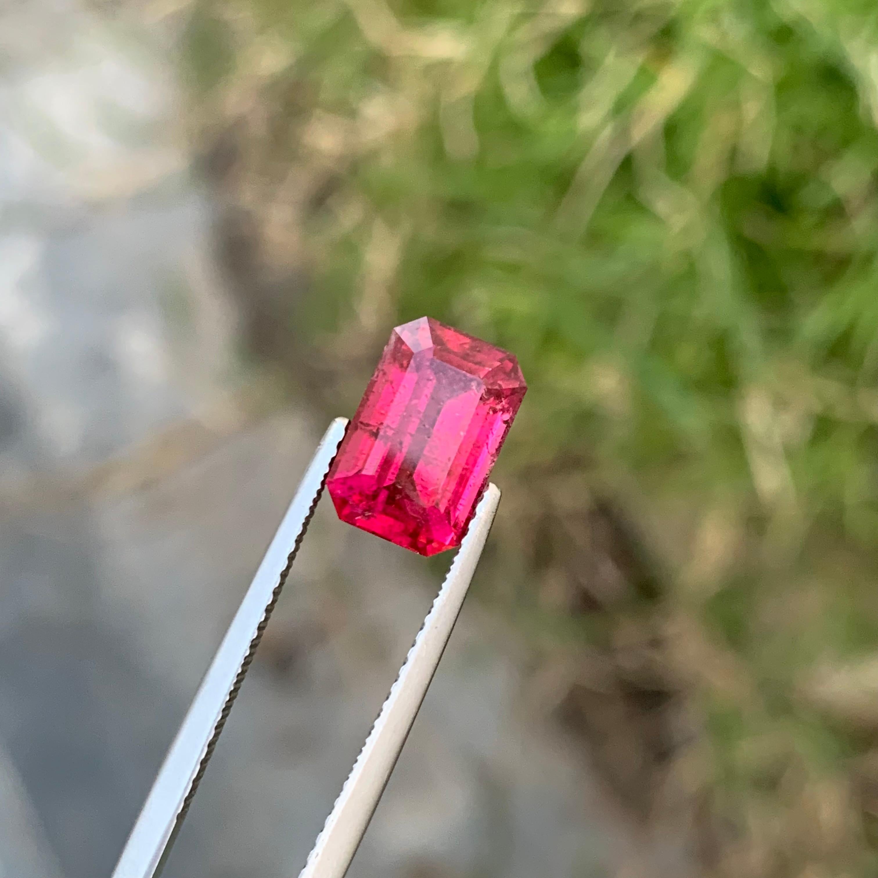 Loose Rubellite Tourmaline

Weight: 3.15 Carats
Dimension: 10.2 x 6.8 x 5.6 Mm
Origin: Afghanistan
Shape: Emerald 
Color: Pink
Certificate: On Demand

Rubellite tourmaline, often regarded as the 