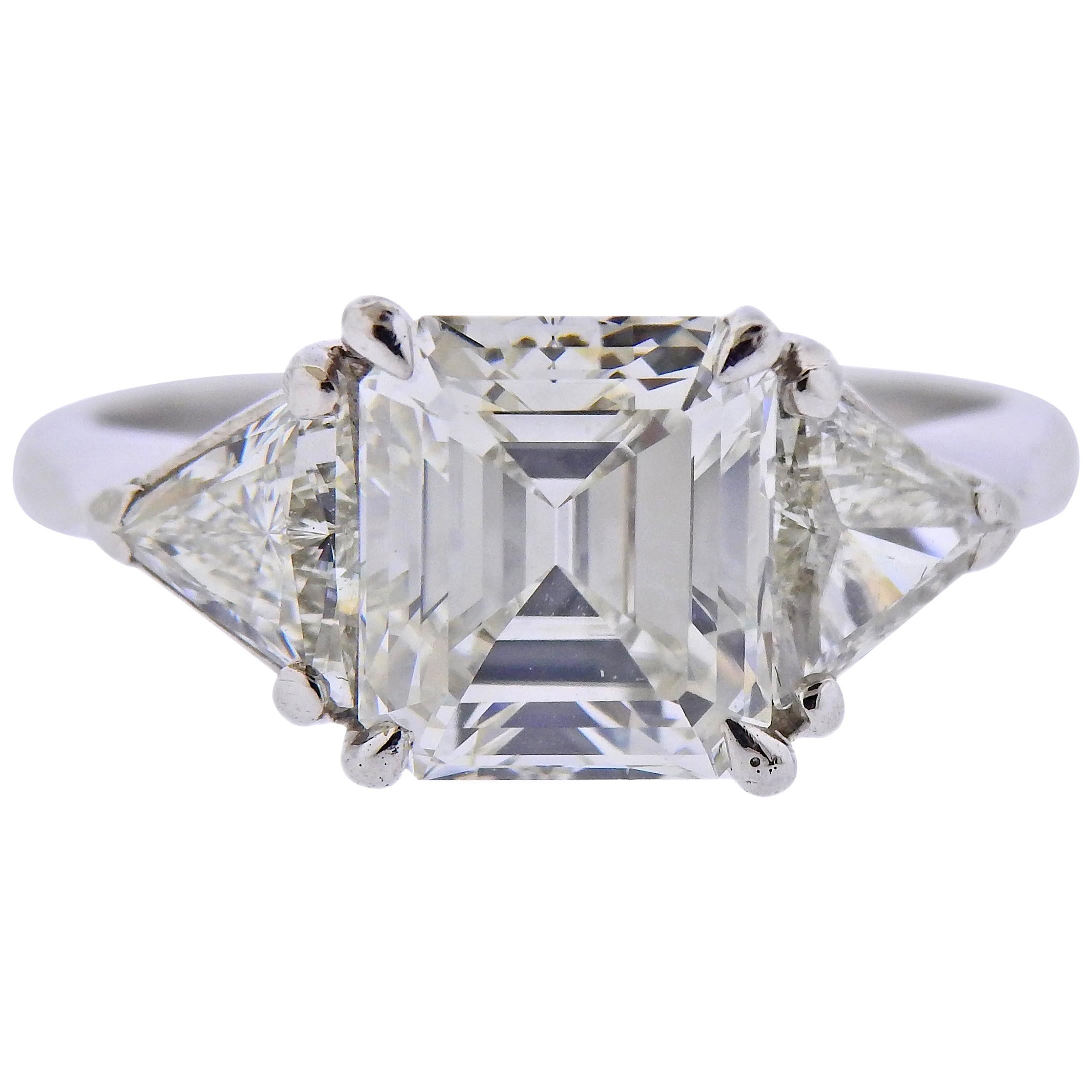 3.15 Carat I VS1 Diamond Platinum Engagement Ring