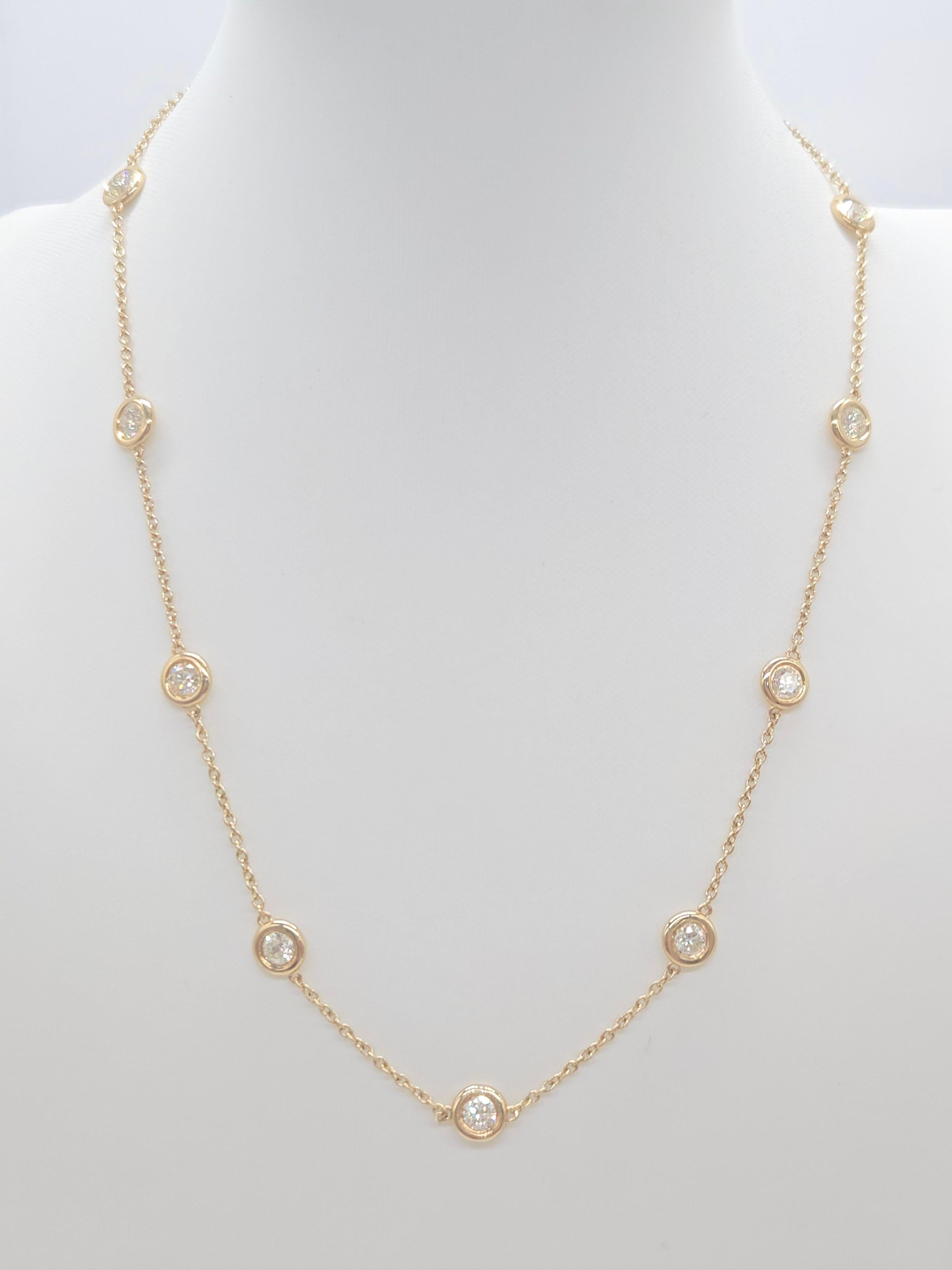 Collar de diamantes naturales por metros - Oro amarillo italiano de 14 quilates

Eleva tu elegancia cotidiana con este exquisito Collar de Diamantes Naturales por Yardas, elaborado por expertos en rico oro amarillo italiano de 14 quilates. Esta