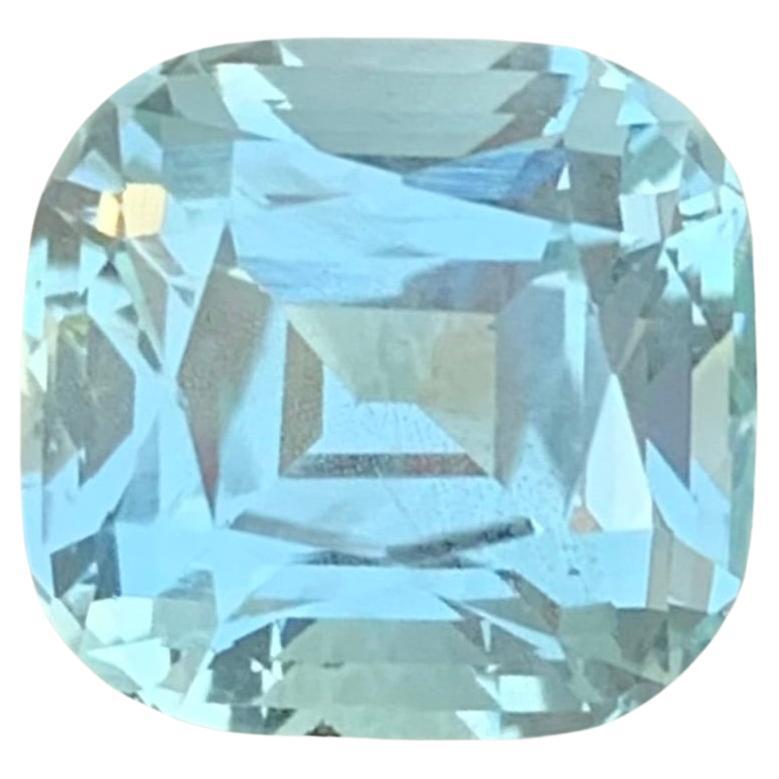 3.15 Carat Natural Loose Aquamarine Cushion Shape Gemstone