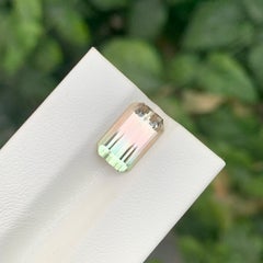 3.15 Carat Natural Loose Bi Colour Tourmaline Emerald Shape Gem