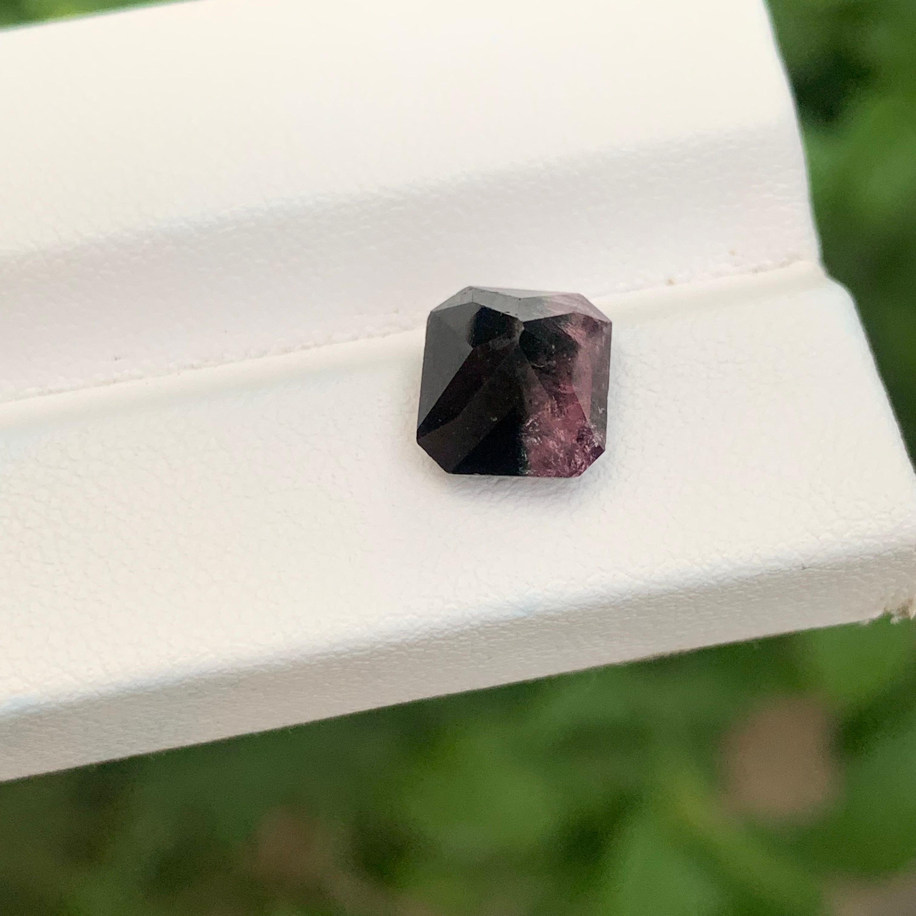3.15 Karat natürlicher loser zweifarbiger Turmalin in Achteckform Edelstein im Angebot 4