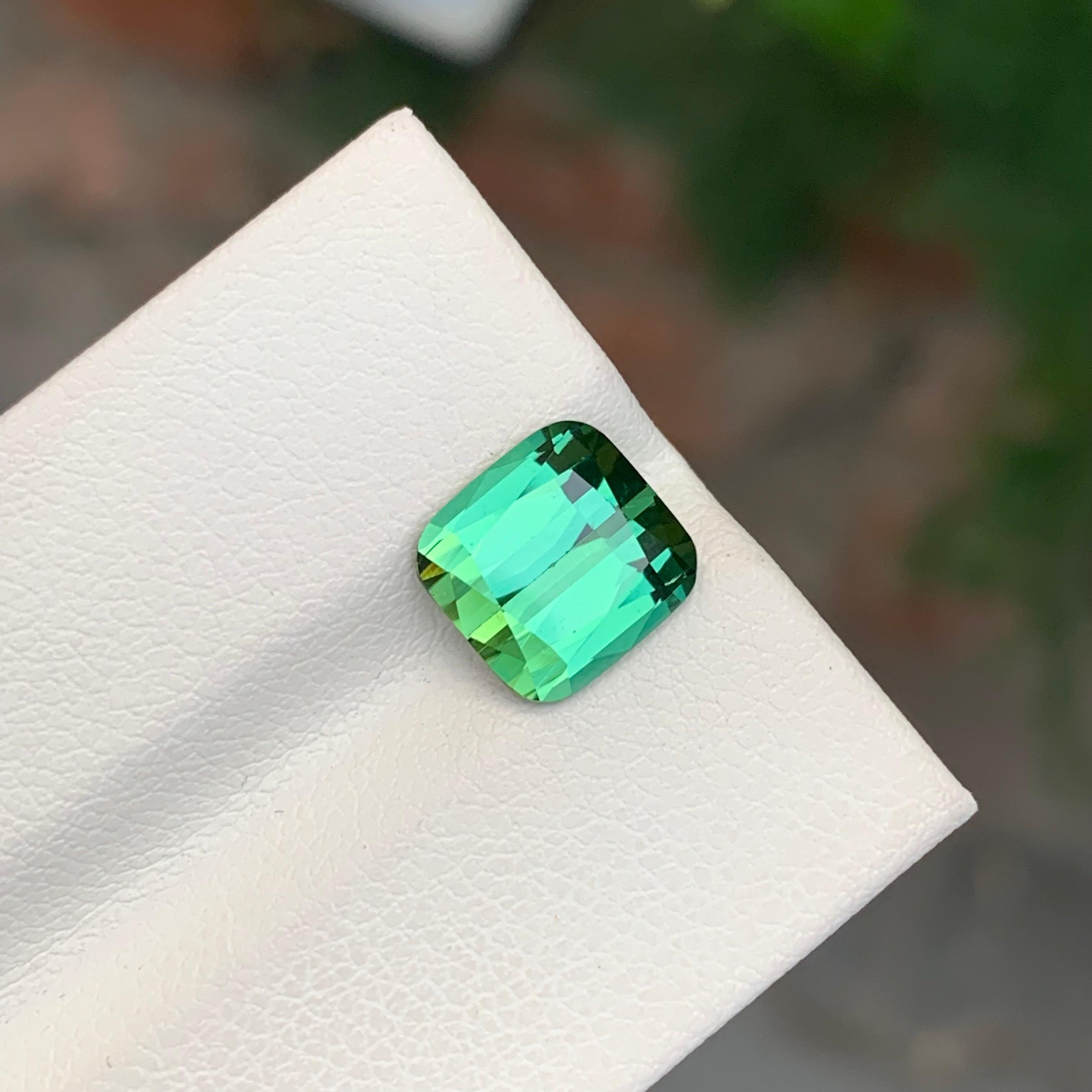 3.15 Carat Natural Loose Bright Green Tourmaline Gem en vente 7