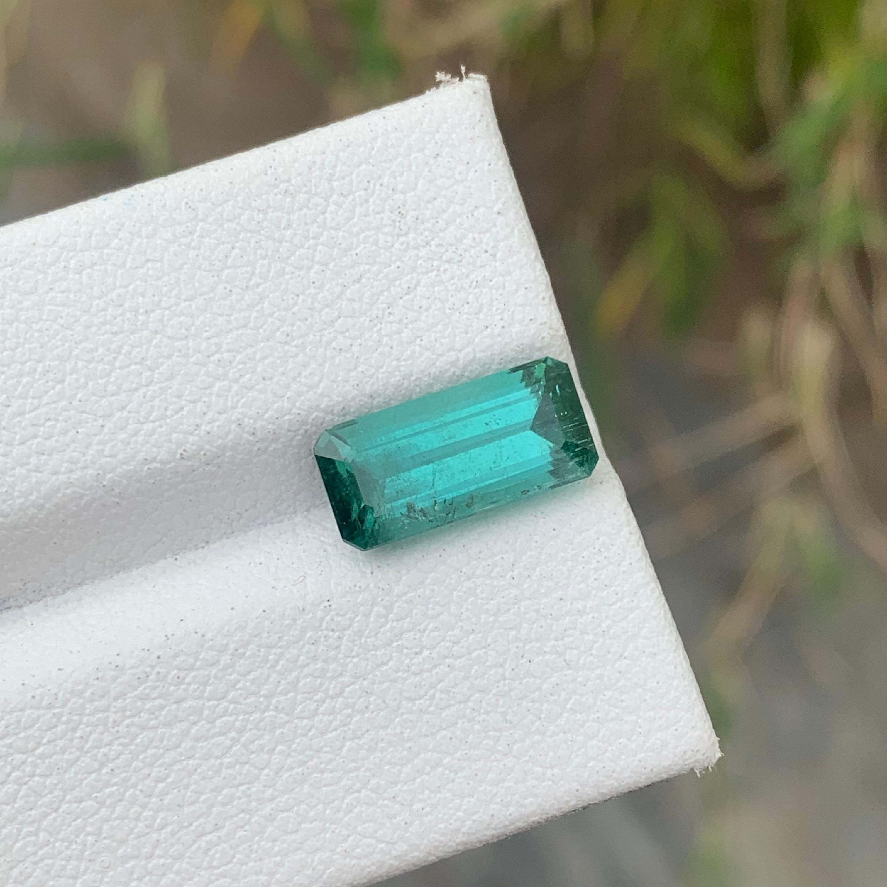 3.15 Carat Natural Loose Lagoon Tourmaline Included Clarity From Afghanistan For Sale 2