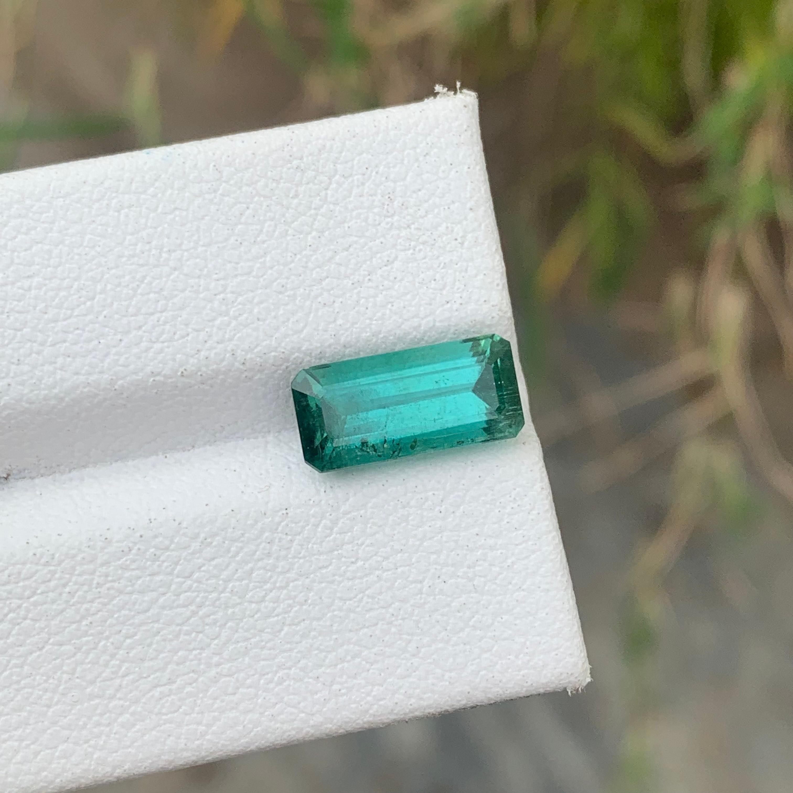 3.15 Carat Natural Loose Lagoon Tourmaline Included Clarity From Afghanistan For Sale 3