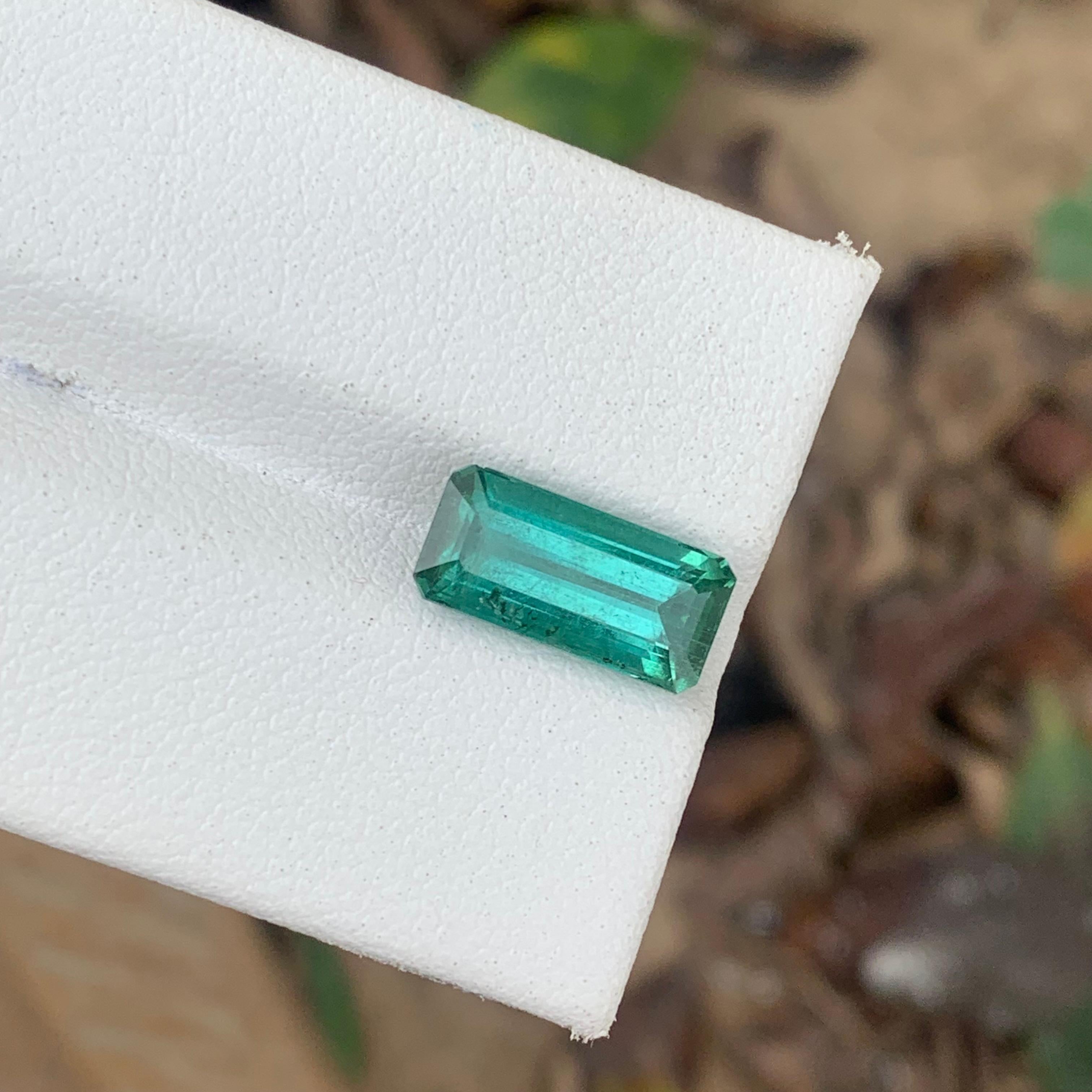 Women's or Men's 3.15 Carat Natural Loose Lagoon Tourmaline Included Clarity From Afghanistan For Sale