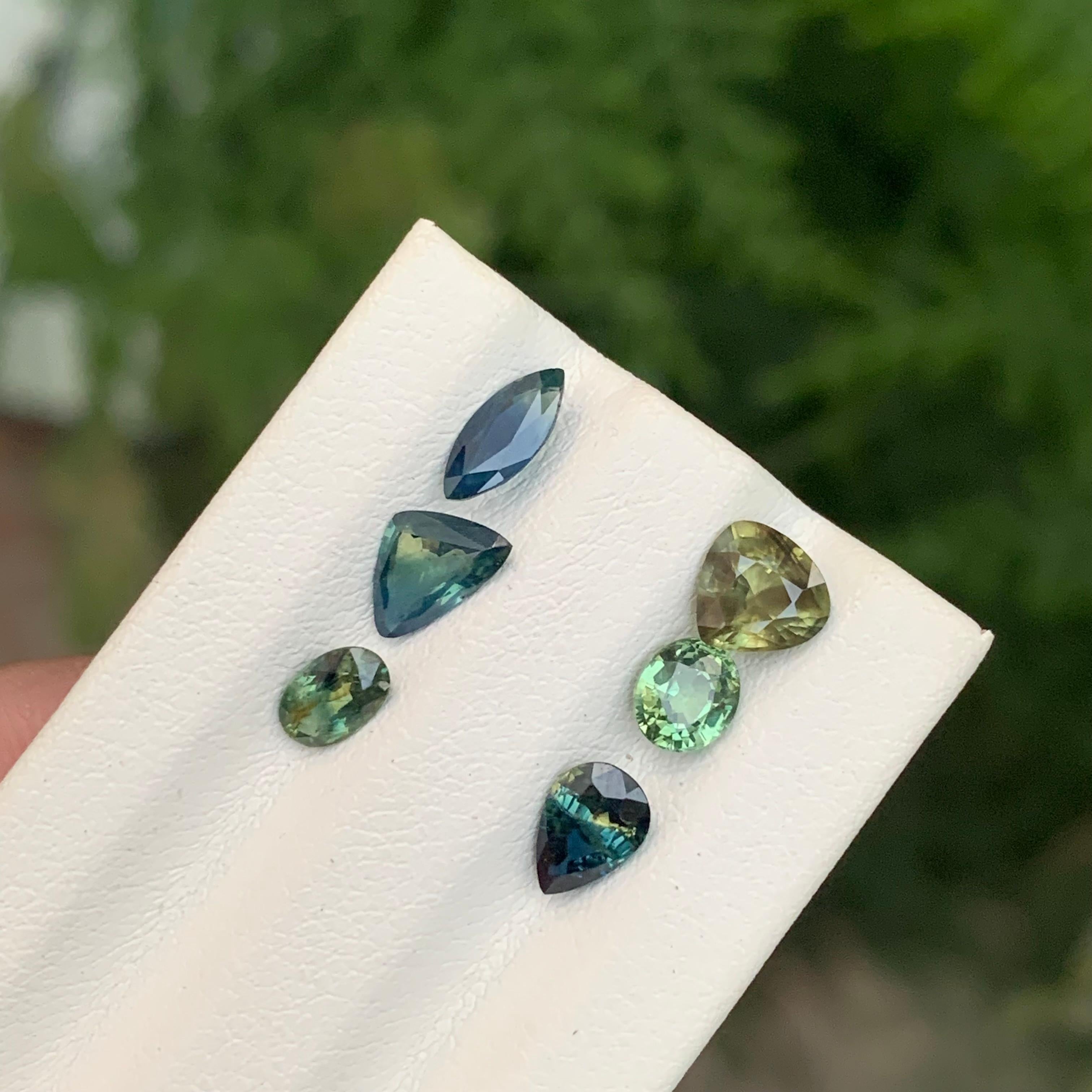 Arts and Crafts 3.15 Carat Natural Loose Sapphire Lot For Jewellery Making For Sale