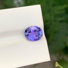 3.15 Carat Natural Loose Tanzanite Oval Shape Gem