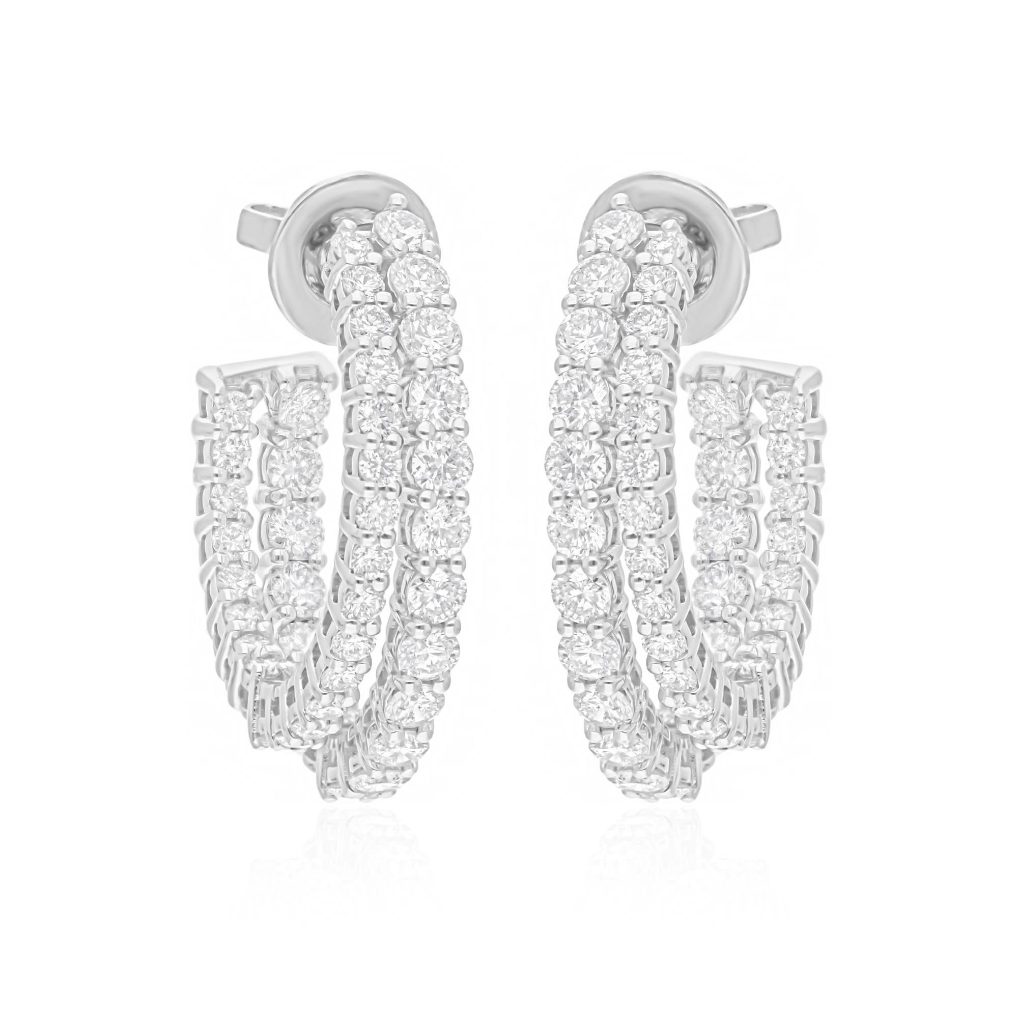 Diese exquisiten Ohrringe sind aus 14-karätigem Gold gegossen und mit 3,15 Karat funkelnden Diamanten besetzt.

FOLLOW SPECTRUM JEWELS Storefront, um die neueste Collection'S und exklusive Stücke zu sehen. Spectrum Jewels ist stolz darauf, ein Top