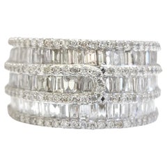 3.15 Carats Baguette Diamond White Gold 14k Ring 3.15 Carats Baguette Diamond White Gold 14k Ring