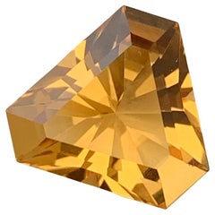 3.15 Carats Natural Loose Trillion Cut Citrine Gem From Earth Mine 