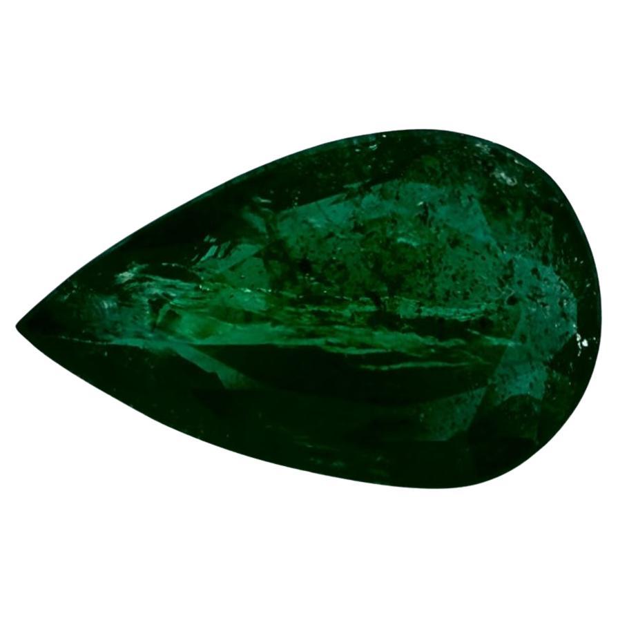 3.15 Ct Emerald Pear Loose Gemstone For Sale