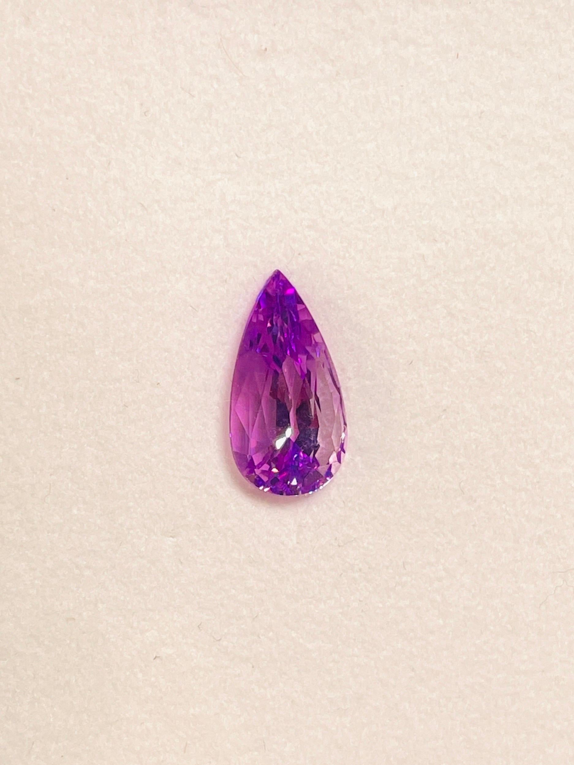 3,15 carati di tanzanite rosa violacea non riscaldata zoisite occhio pulito In condizioni Nuovo in vendita a bangkok, TH