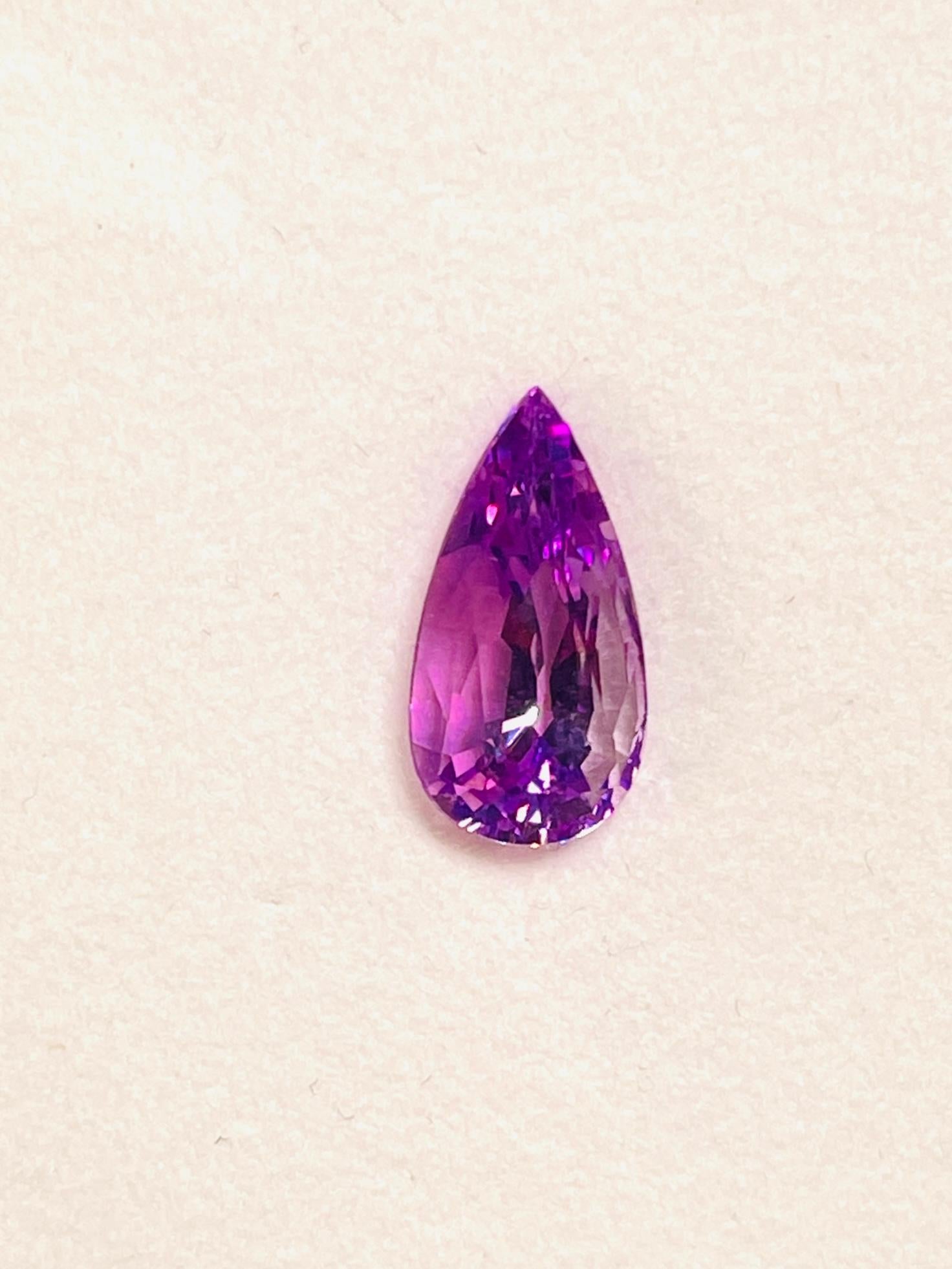 3,15 carati di tanzanite rosa violacea non riscaldata zoisite occhio pulito in vendita 3