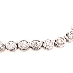 Diamond Tennis Necklace in 14 Karat White Gold