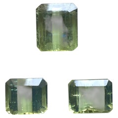 Piedra de turmalina verde de 31,58 quilates con tallado octogonal. Gema natural de máxima calidad.