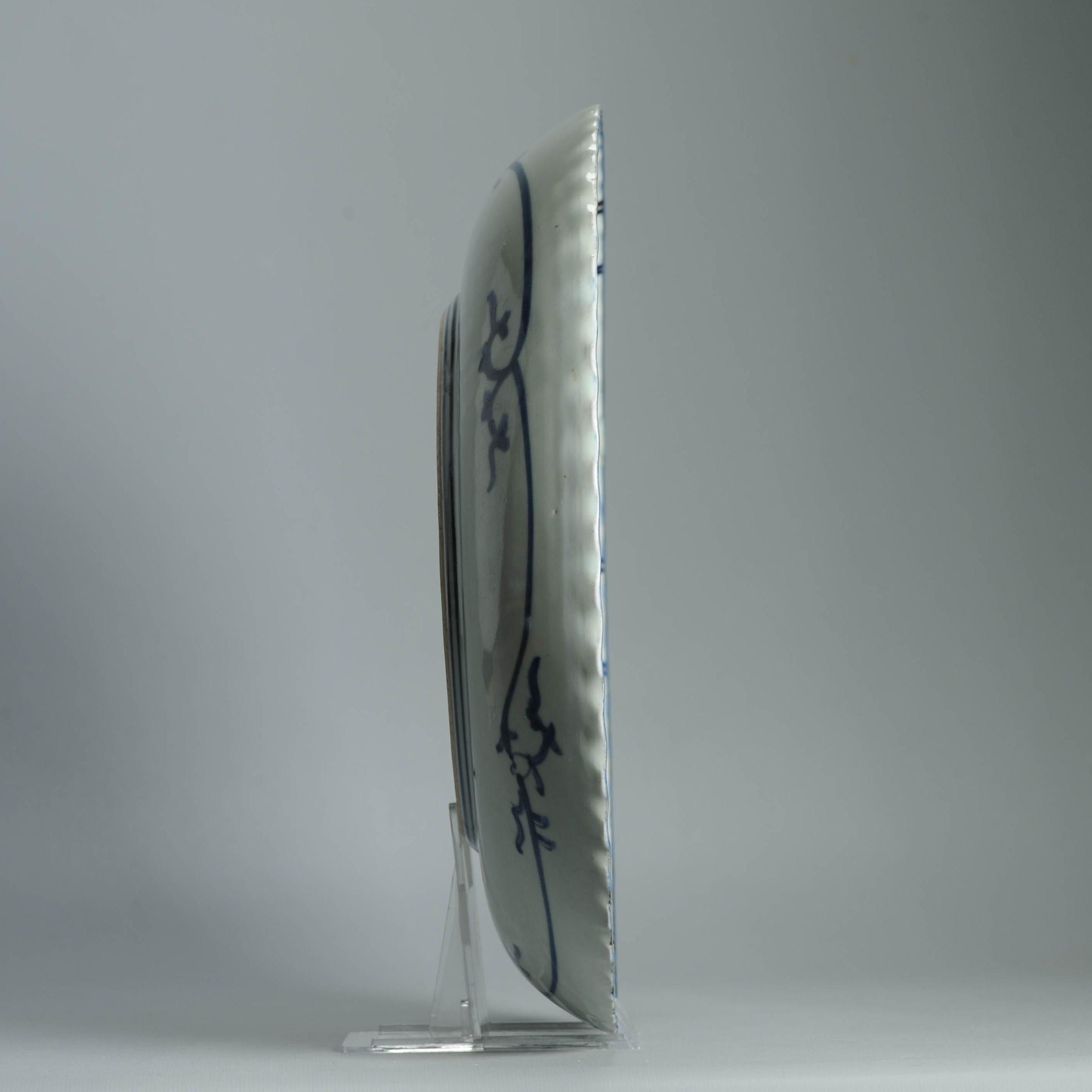 31,5CM Antike Kraak Edo-Periode 1680-1690 Japanische Porzellan Ladegerät Arita im Angebot 2