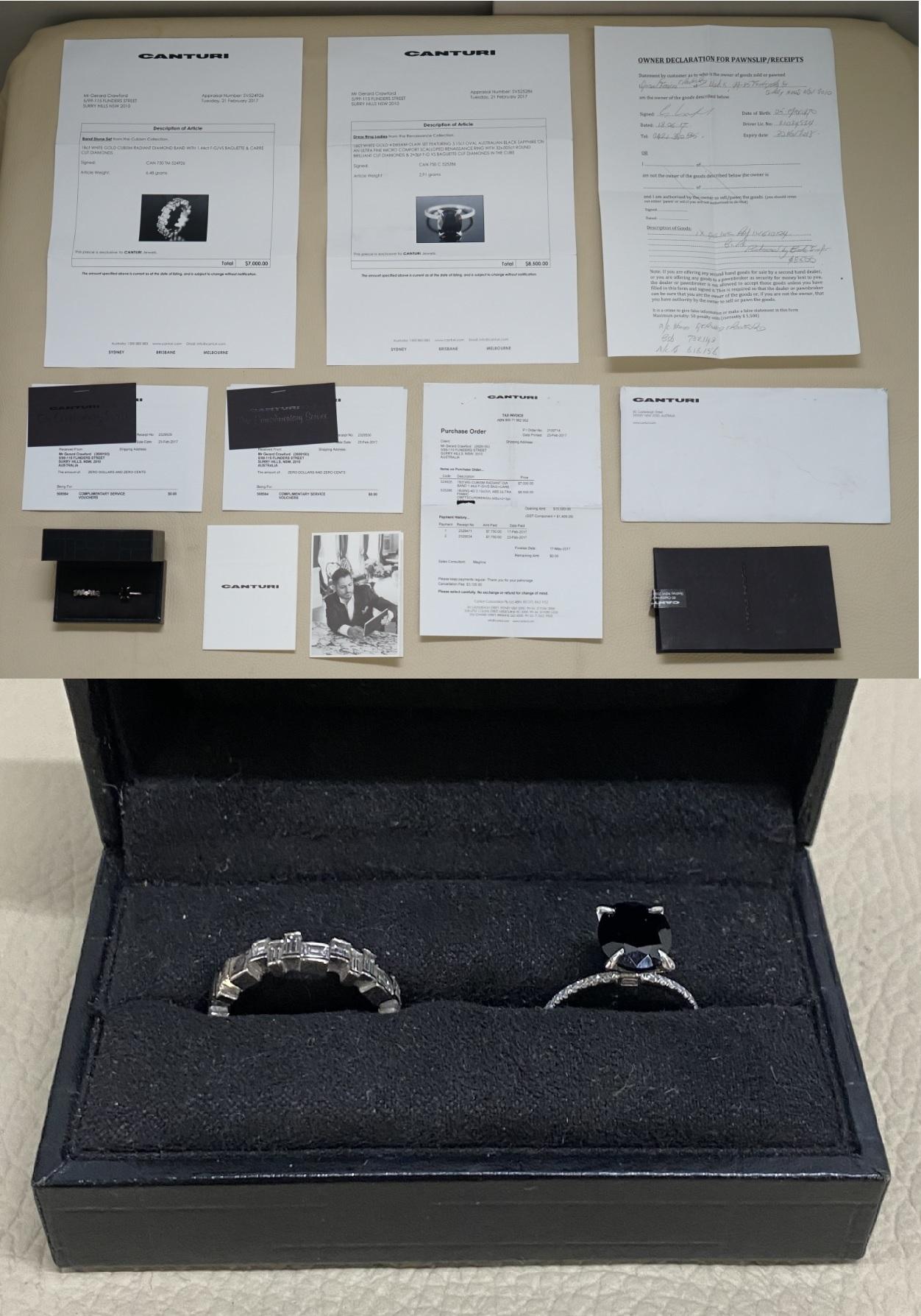 Canturi black deals sapphire ring