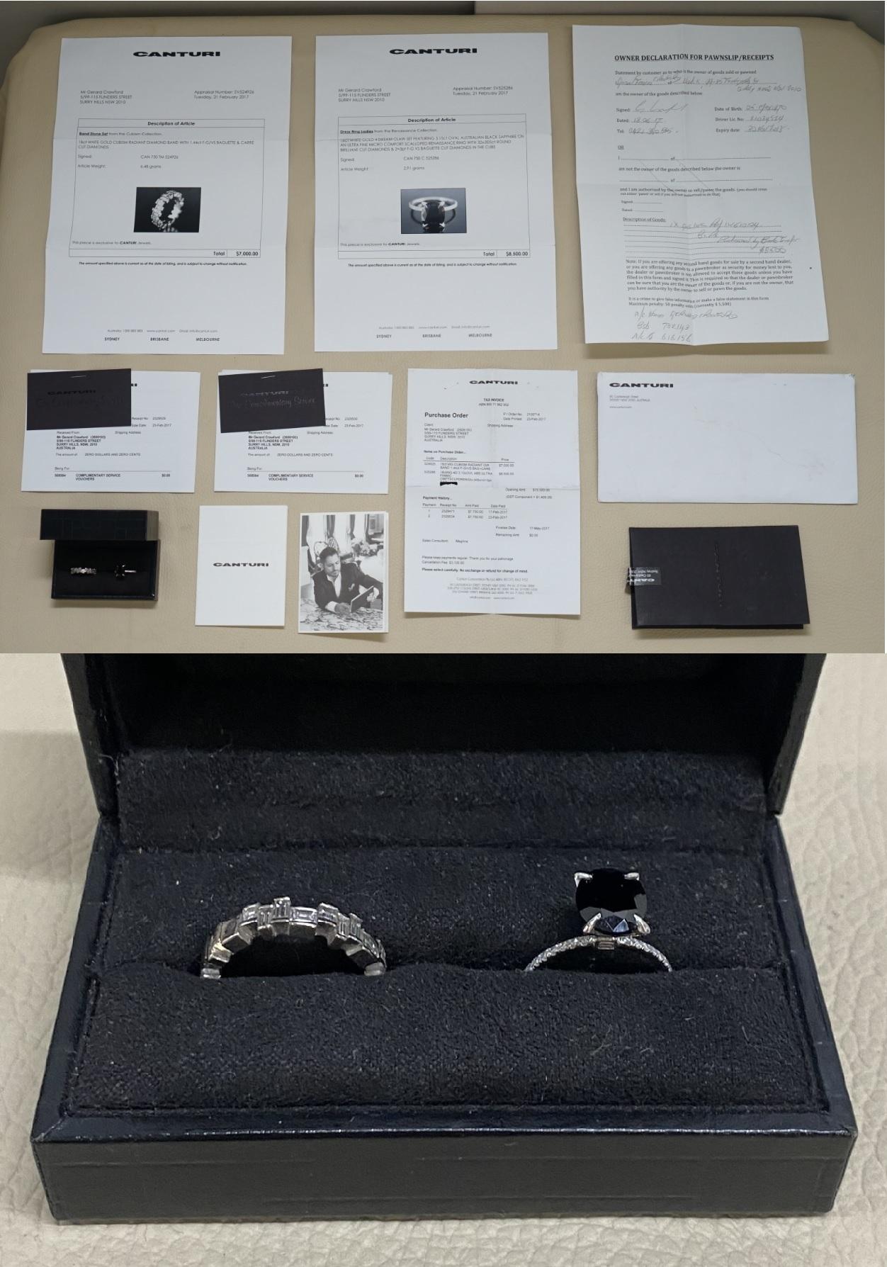 Wimbledon-Furniture

Wimbledon-Furniture is delighted to offer for sale this absolutely lovely Canturi Australia Black Sapphire & Diamond engagement ring TCW 4.75 and Cubism eternity full Diamond band wedding ring TCW 1.44 RRP $15,550 /