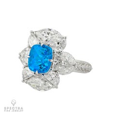 3.15ct Brazilian Paraiba Tourmaline & Diamond Ring  Spectra Fine Jewelry