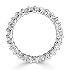 3.15ct Emerald Cut Diamond Eternity Band in 18k White Gold