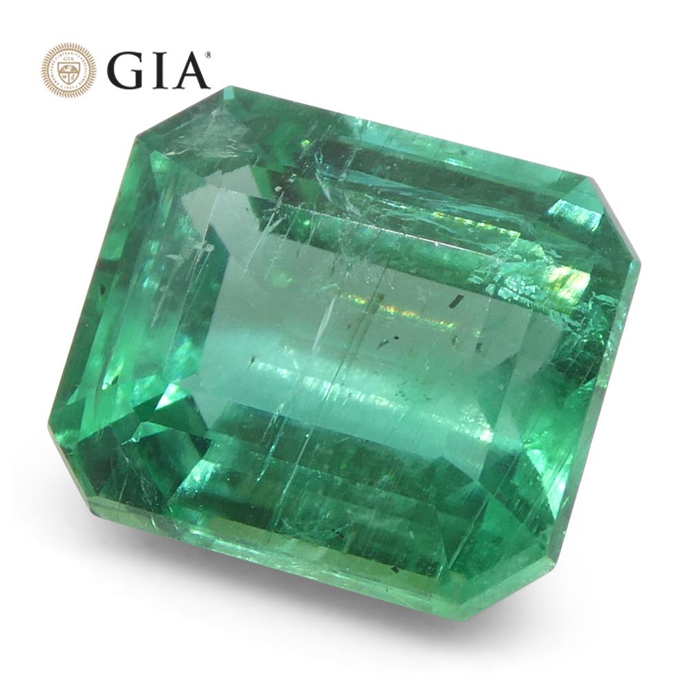 3,15 Karat achteckiger/grüner Smaragd im Smaragdschliff GIA-zertifizierter Zambia (F2) im Angebot 6