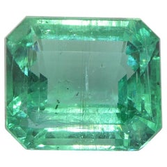 3.15ct Octagonal/Emerald Cut Green Emerald GIA Certified Zambia (F2)