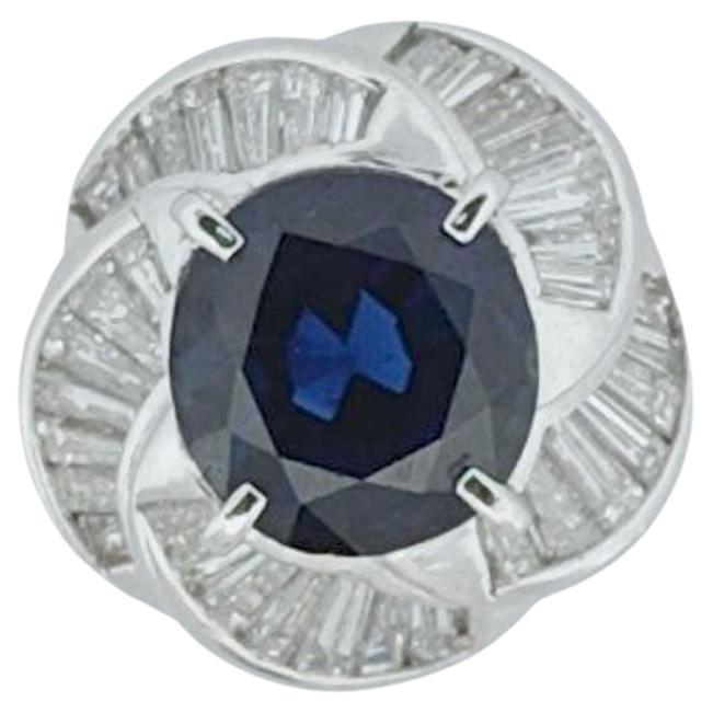 3.16 Carat Cocktail Sapphire Ring made in PT900 im Angebot