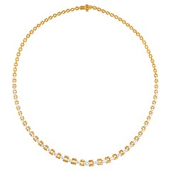 3.16 Carat SI Clarity HI Color Marquise Diamond Necklace 18 Karat Yellow Gold