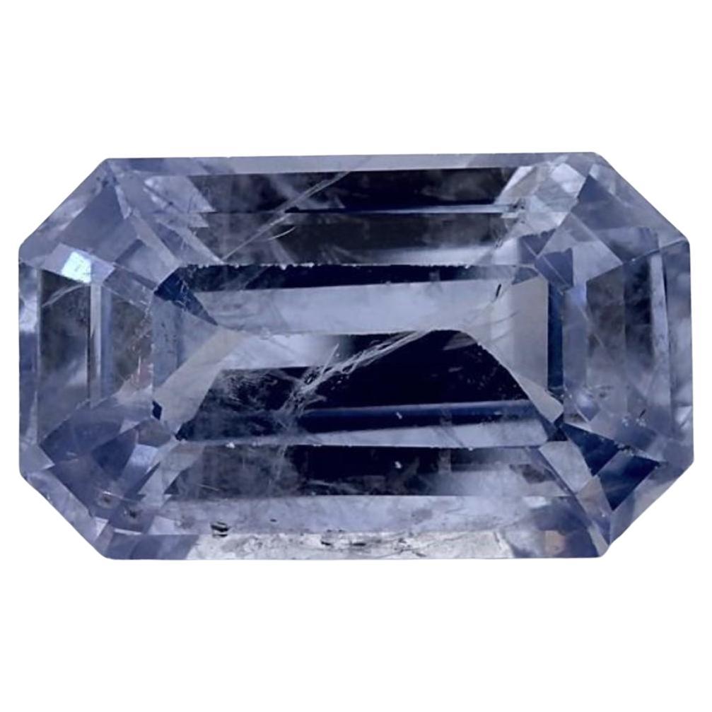 3.16 Ct Blue Sapphire Octagon Cut Loose Gemstone For Sale
