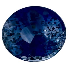 3.16 Karat Blauer Saphir Oval Loser Edelstein