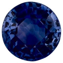 3.16 Ct Blue Sapphire Round Loose Gemstone