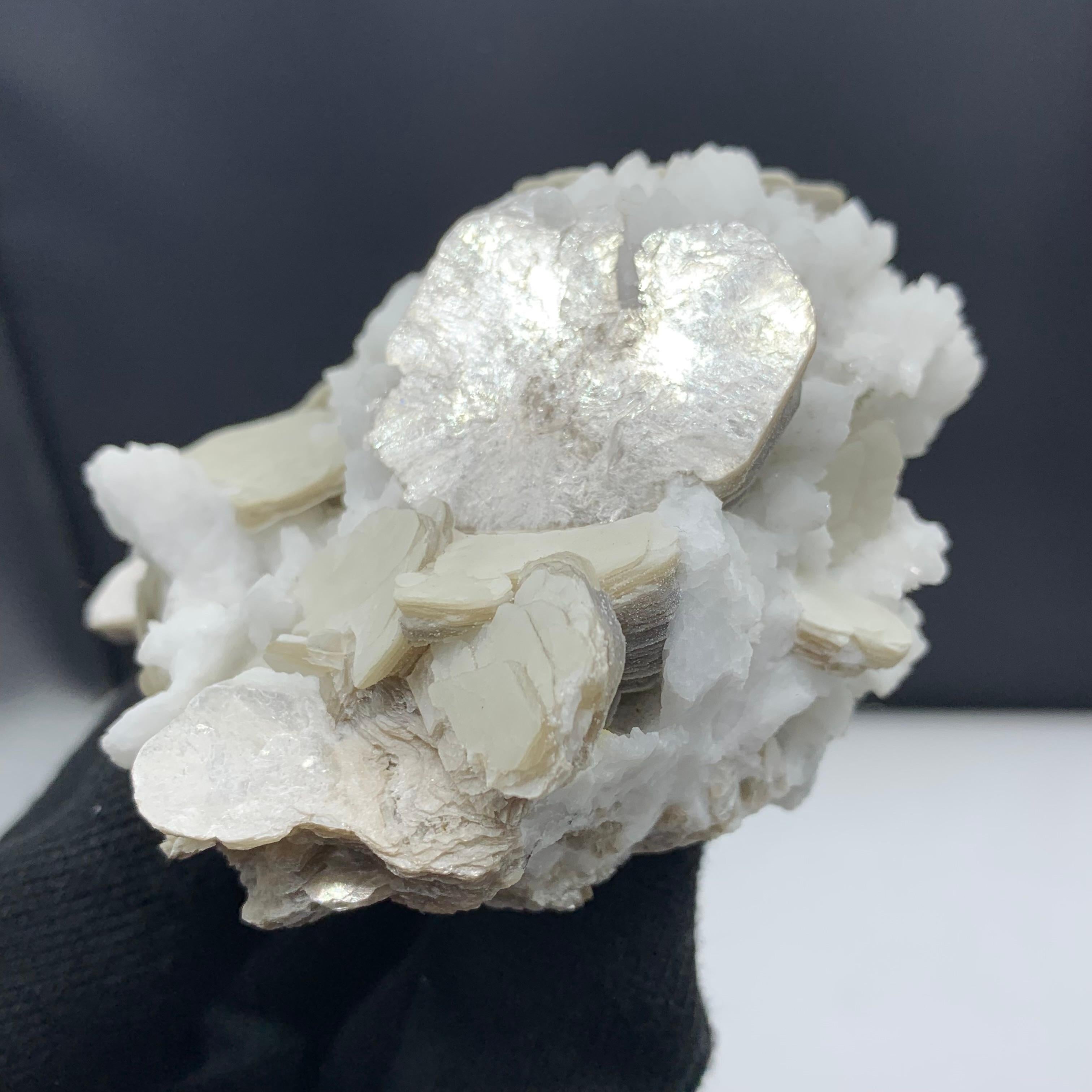 316.67 Gram Pretty Muscovite Attached With Feldspar Specimen From Pakistan For Sale 1