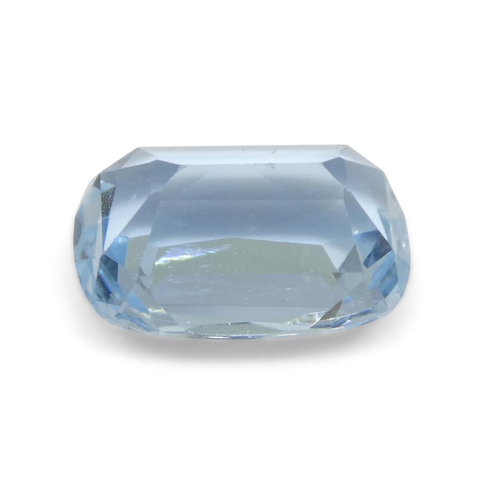 3.16ct Cushion Blue Aquamarine from Brazil For Sale 8